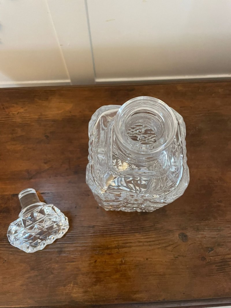 Antique Edwardian Quality Cut Glass Decanter - Image 5